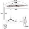 Зонт садовый GREEN GLADE 8002 серый